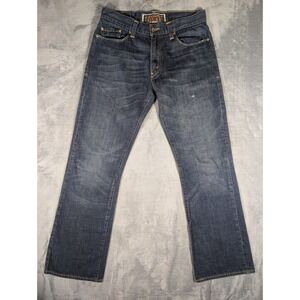 Levi's 527 Slim Fit Low Boot Cut Jeans Mens Size 34x34 Dark Wash Blue Denim